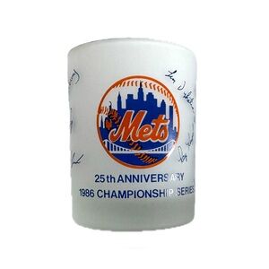 😎 NWOT Vintage 1986 New York METS World Series Champion signed frosted g…